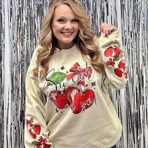 Sweet On You Cream Graphic Sweatshirt